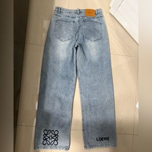 Loewe Men's Light Blue Straight Jeans